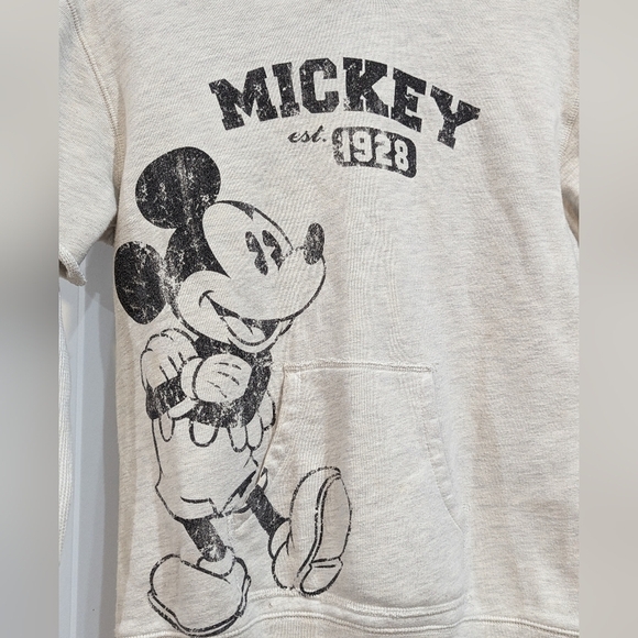 Disney kids Mickey Mouse sweatshirt in cream and black, size XL - Picture 3 of 5